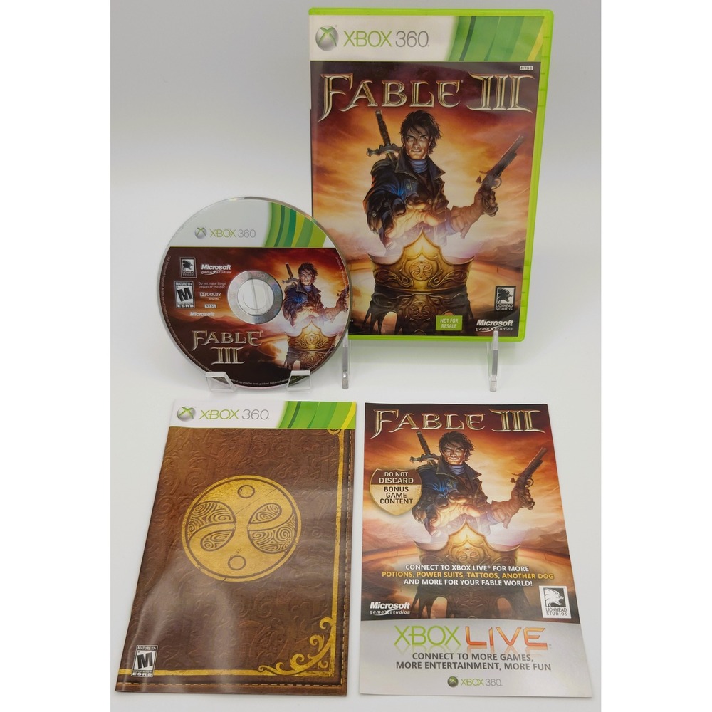 Fable III 3 - Xbox 360 - CIB w/ Manual and Insert - Not For Resale NFR